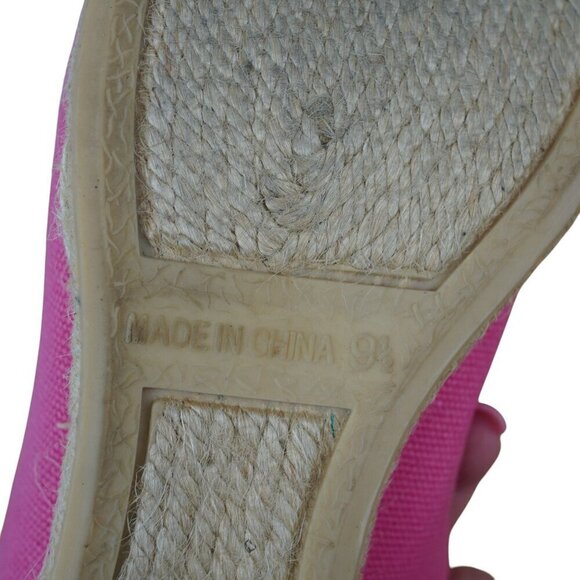 Talbots Womens Pink Canvas Espadrilles Flats Size 9.5 - Picture 9 of 9